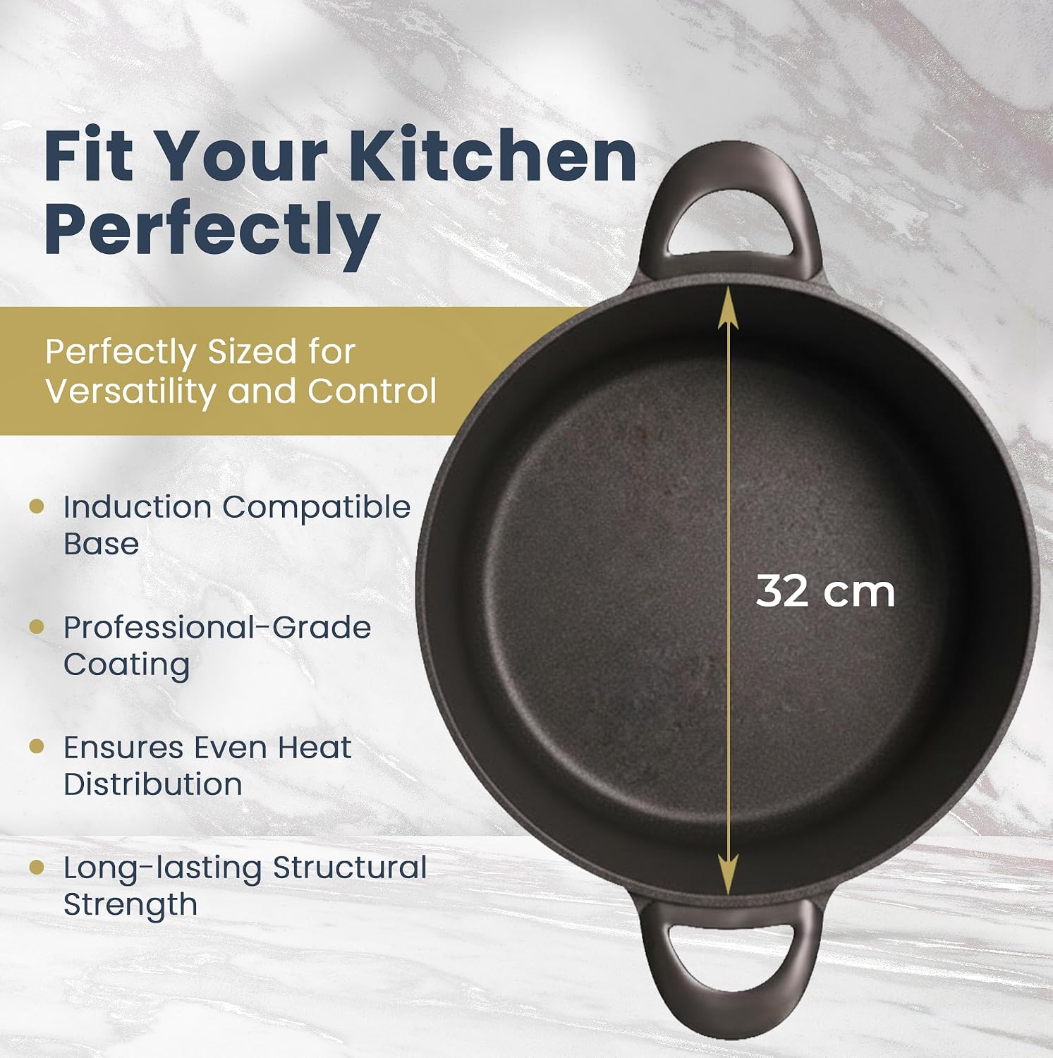 Scanpan Pro SB+ Induction Chef Pan with Lid – 32 cm / 4.0 L