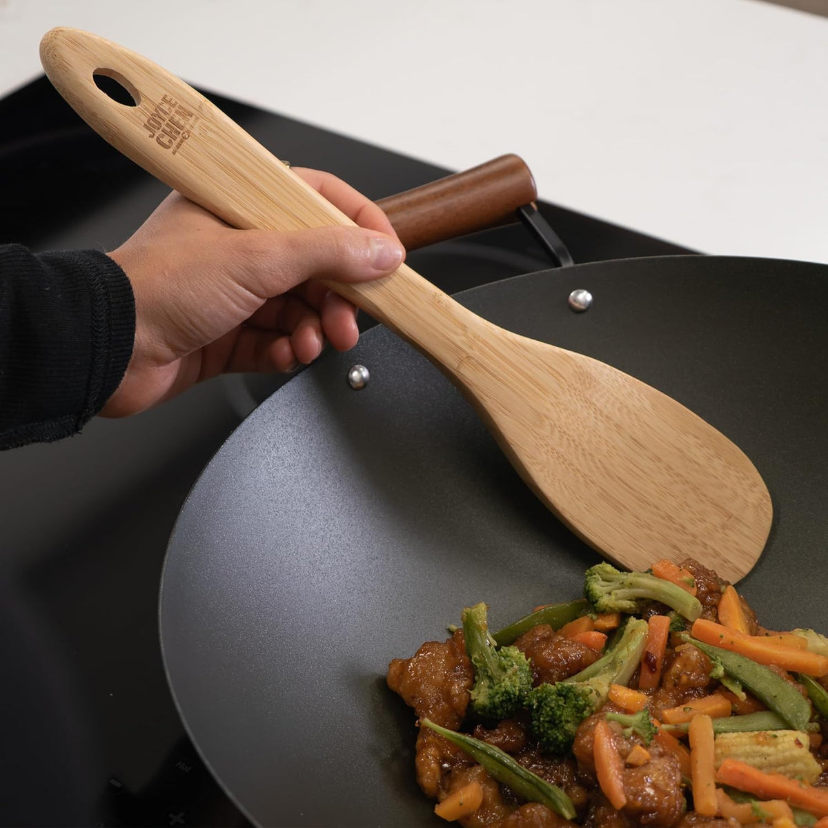 Joyce Chen All-Purpose Burnished Bamboo Spatula – 13-Inch