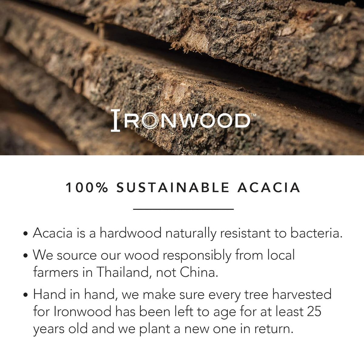 Ironwood Acacia Wood Long Grain Utility Chop Board