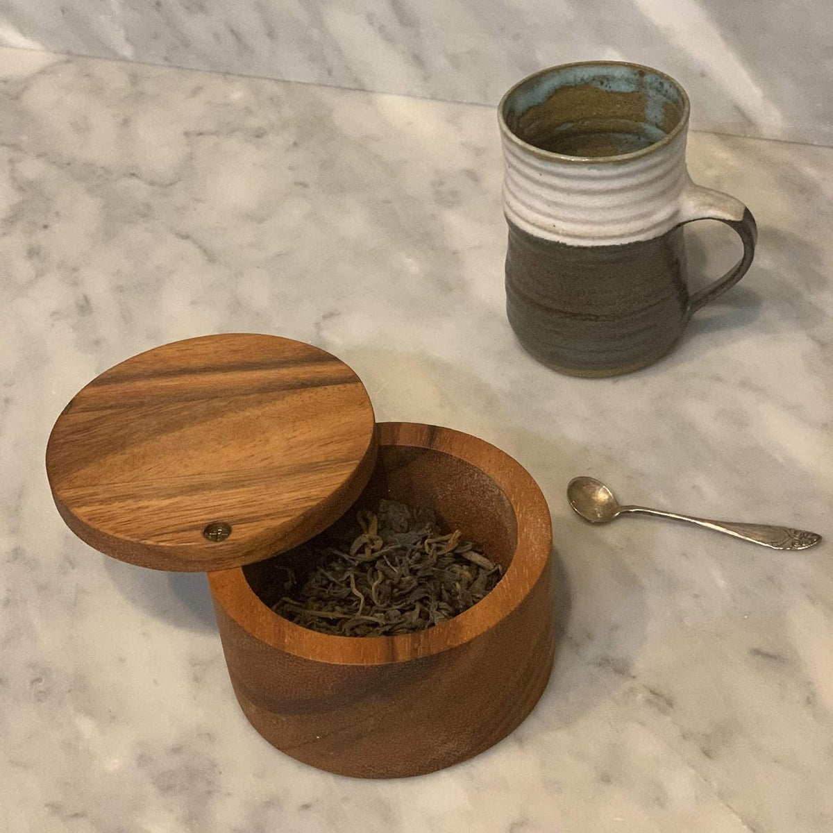 Ironwood Appalachian Acacia Wood Salt Cellar