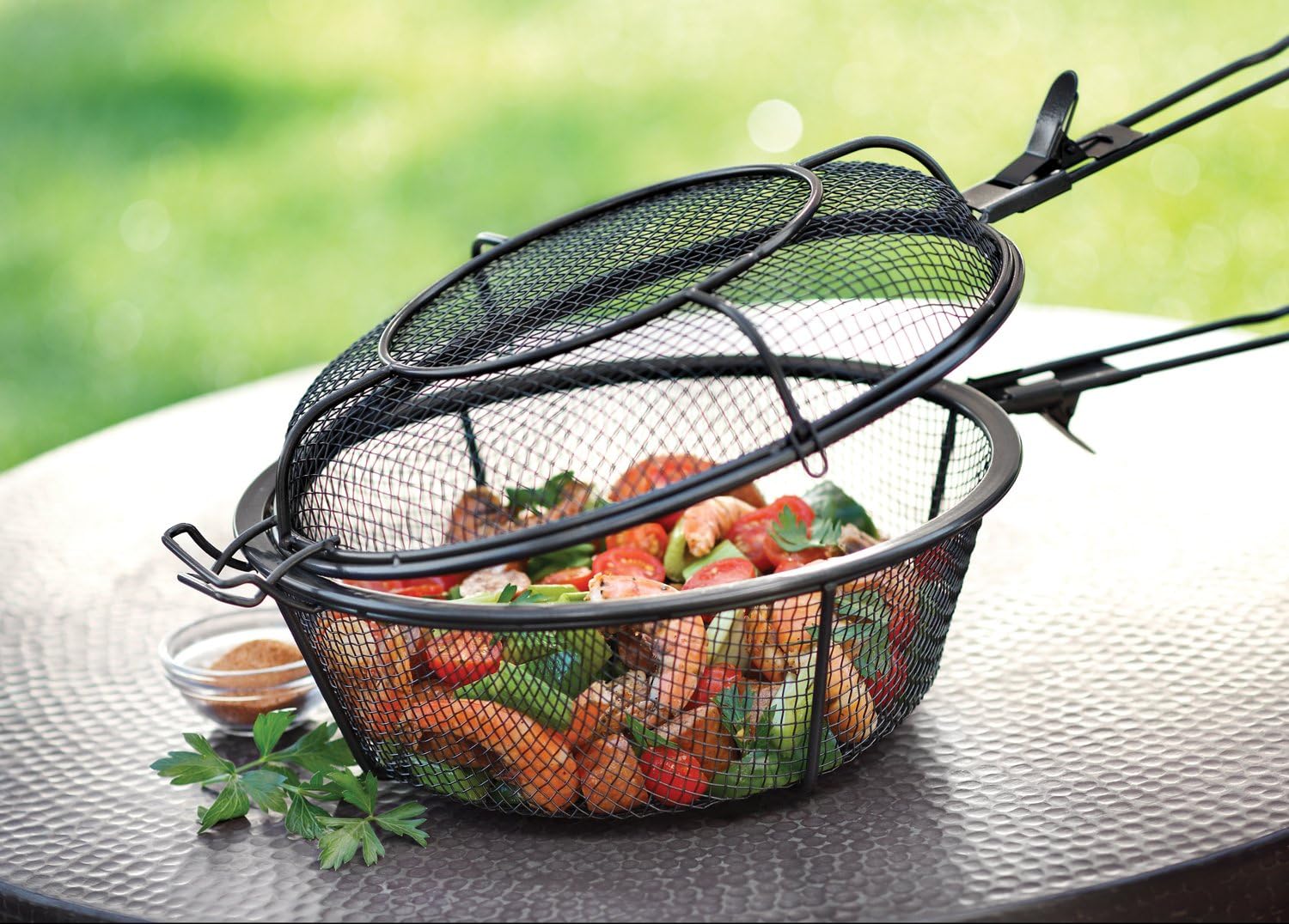 Outset Chef’s Jumbo Grill Basket & Skillet – Removable Handles
