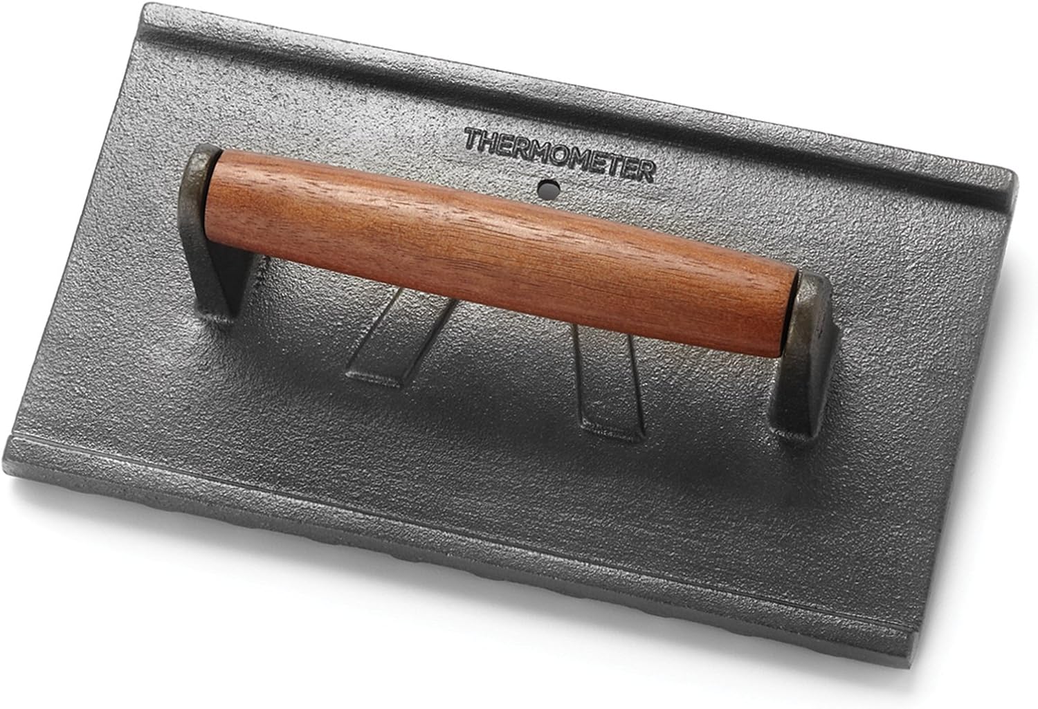 Outset Rectangular Cast Iron Grill Press – 9" × 5"