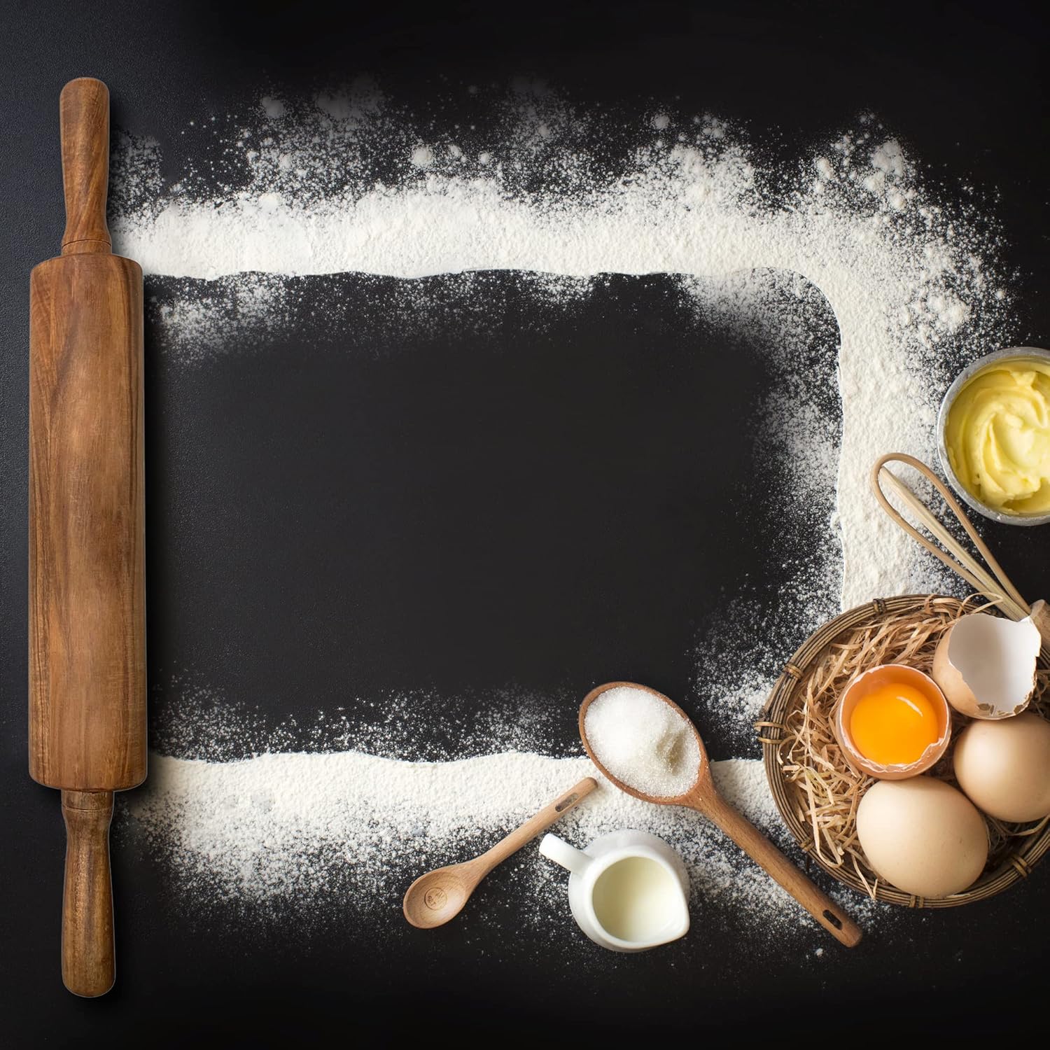 Rolling Pin – 12" / 30.5 cm Barrel, Acacia Wood