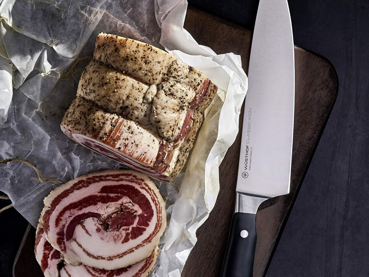 Wüsthof Classic Ikon Knife Block Set with Magnetic Thermowood Block – 7-pcs. by Kitchen Niche