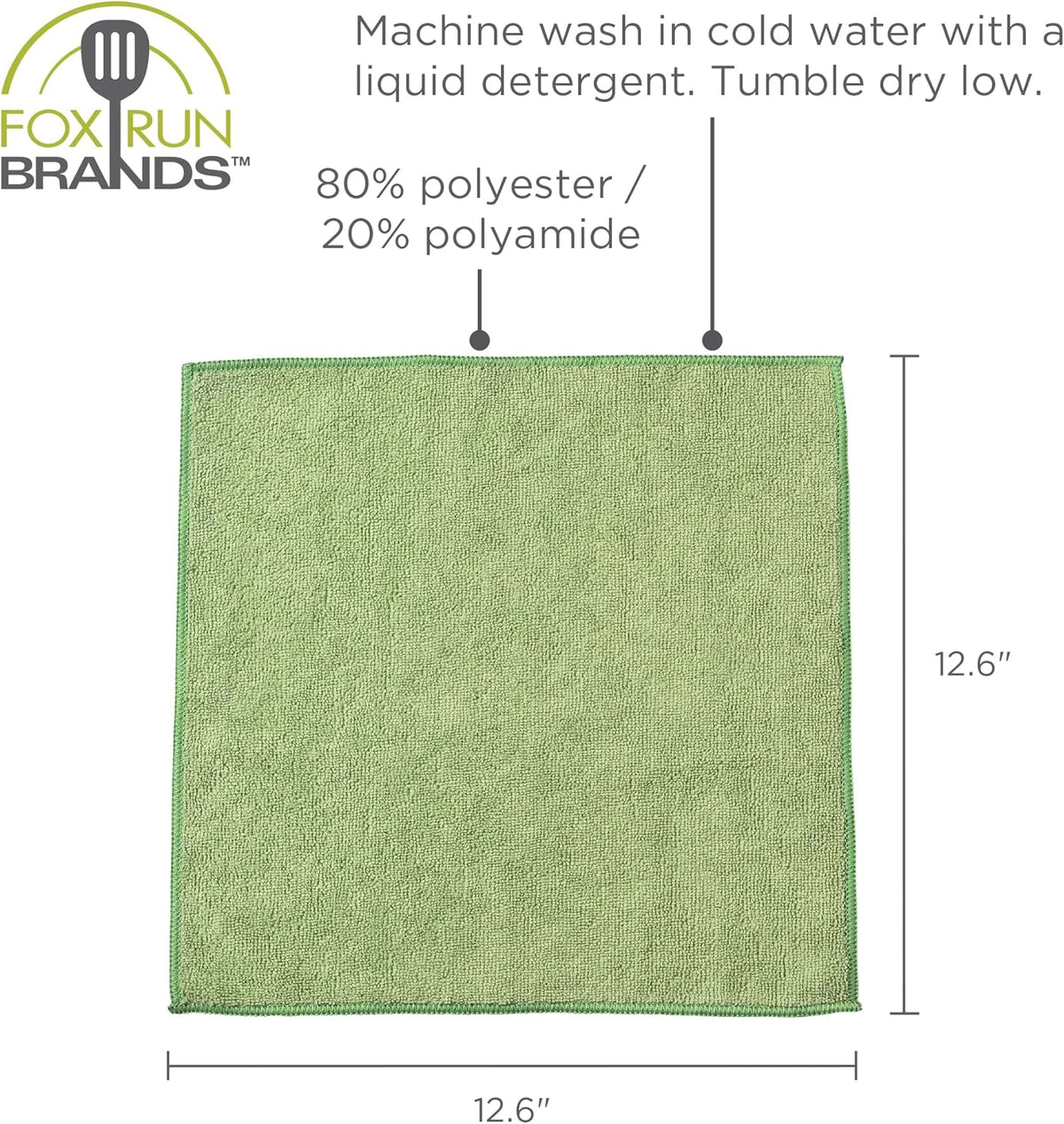 Fox Run Micro Cleaning Cloths, 10 Pack