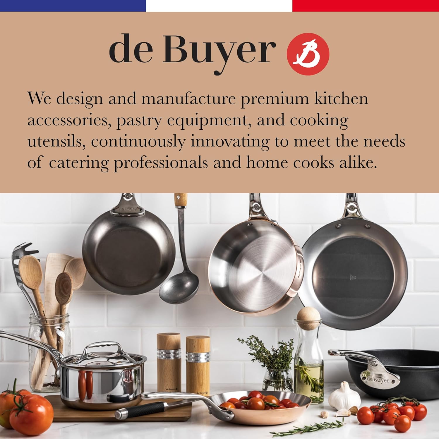 De Buyer 12.5" Mineral B Element Round Frying Grill Pan