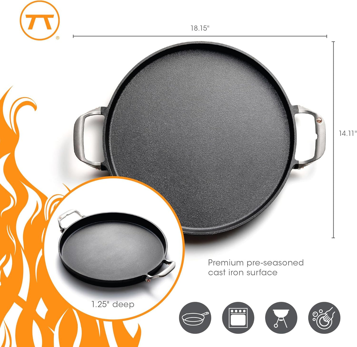 Outset Deep Dish Pizza / Paella Pan