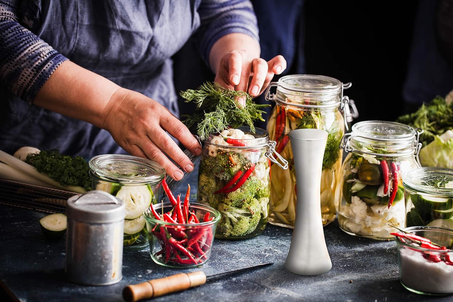 Fox Run Stainless Steel Pickle Packer Sauerkraut Pounder