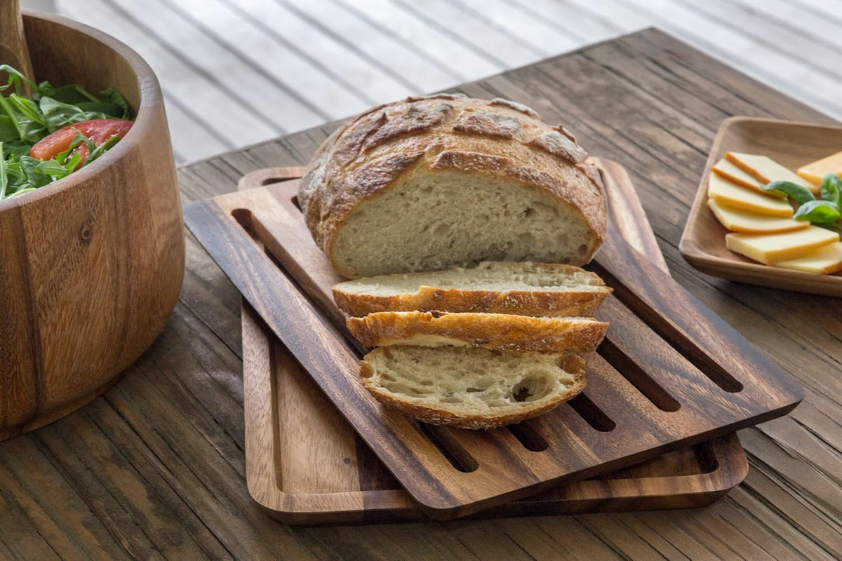 Ironwood Nesting Acacia Wood Bread Cutting Board