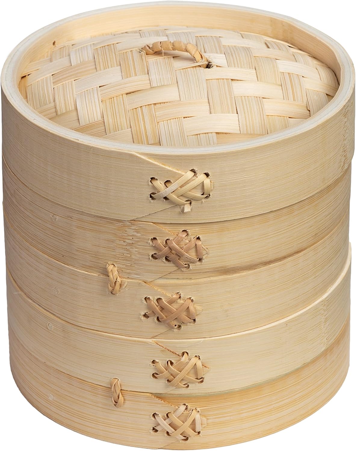 Joyce Chen 2-Tier Bamboo Steamer Baskets, 6-Inch