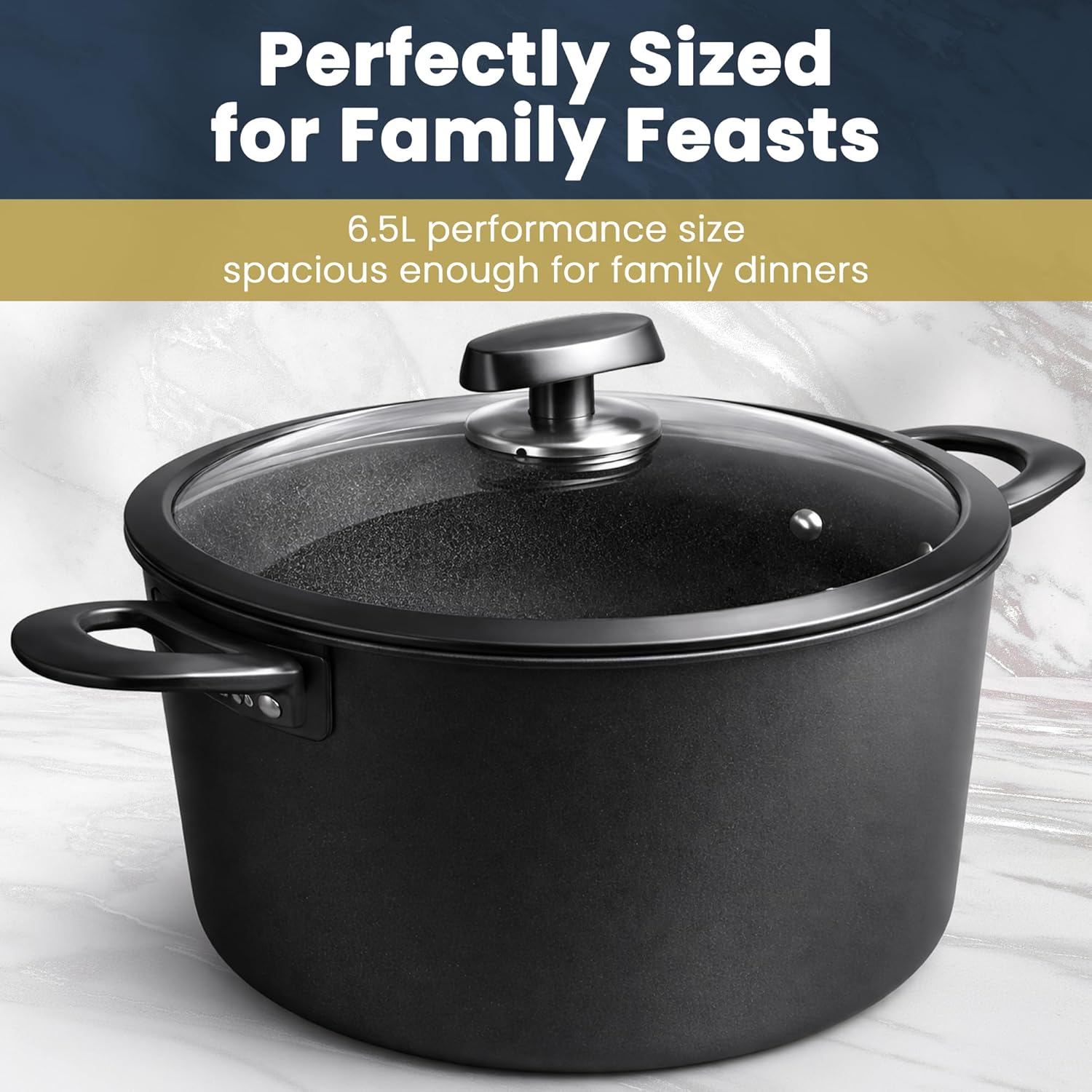 Scanpan Pro SB+ Induction Dutch Oven with Lid – 26 cm / 6.5 L