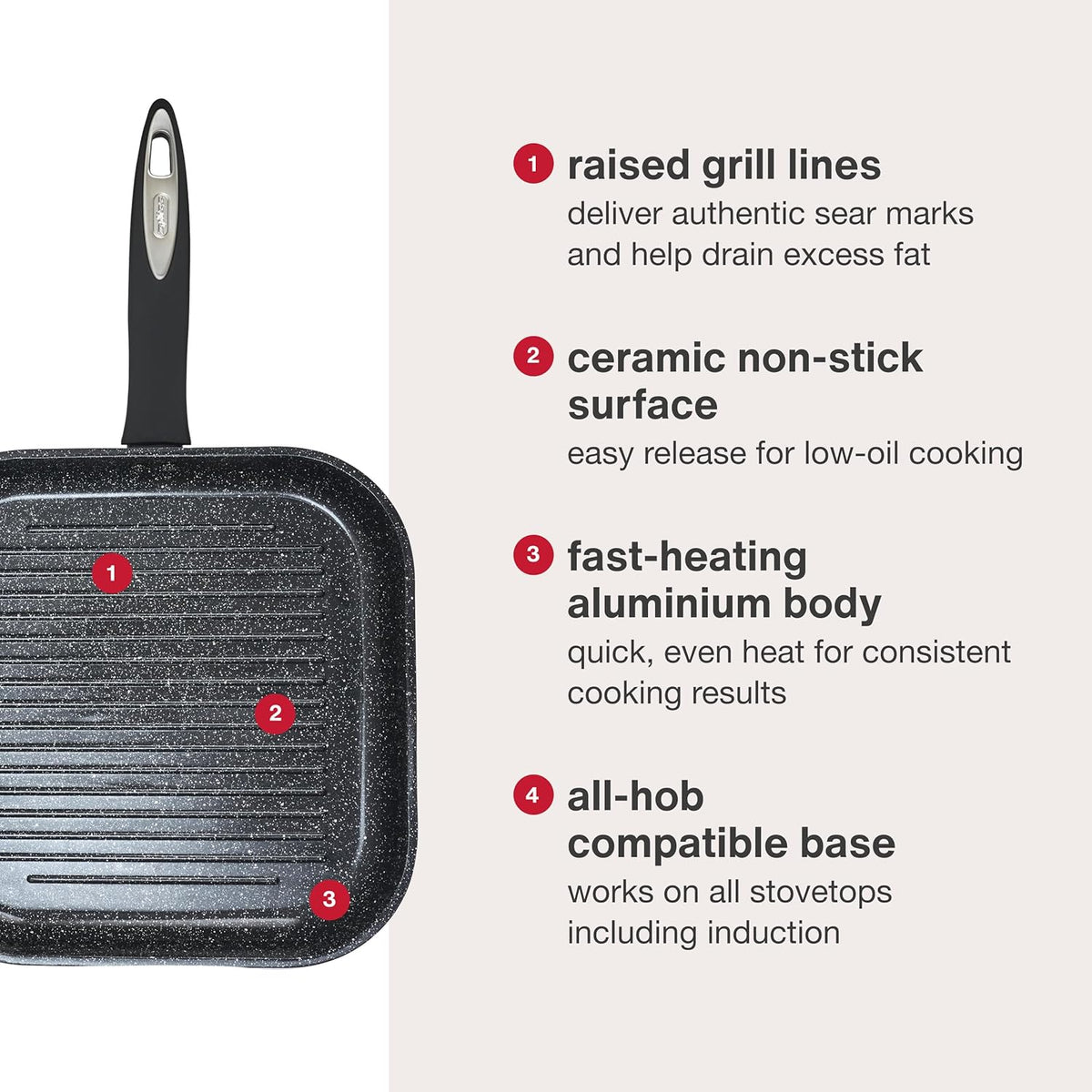 Zyliss Ultimate Ceramic Grill Pan – 26 cm