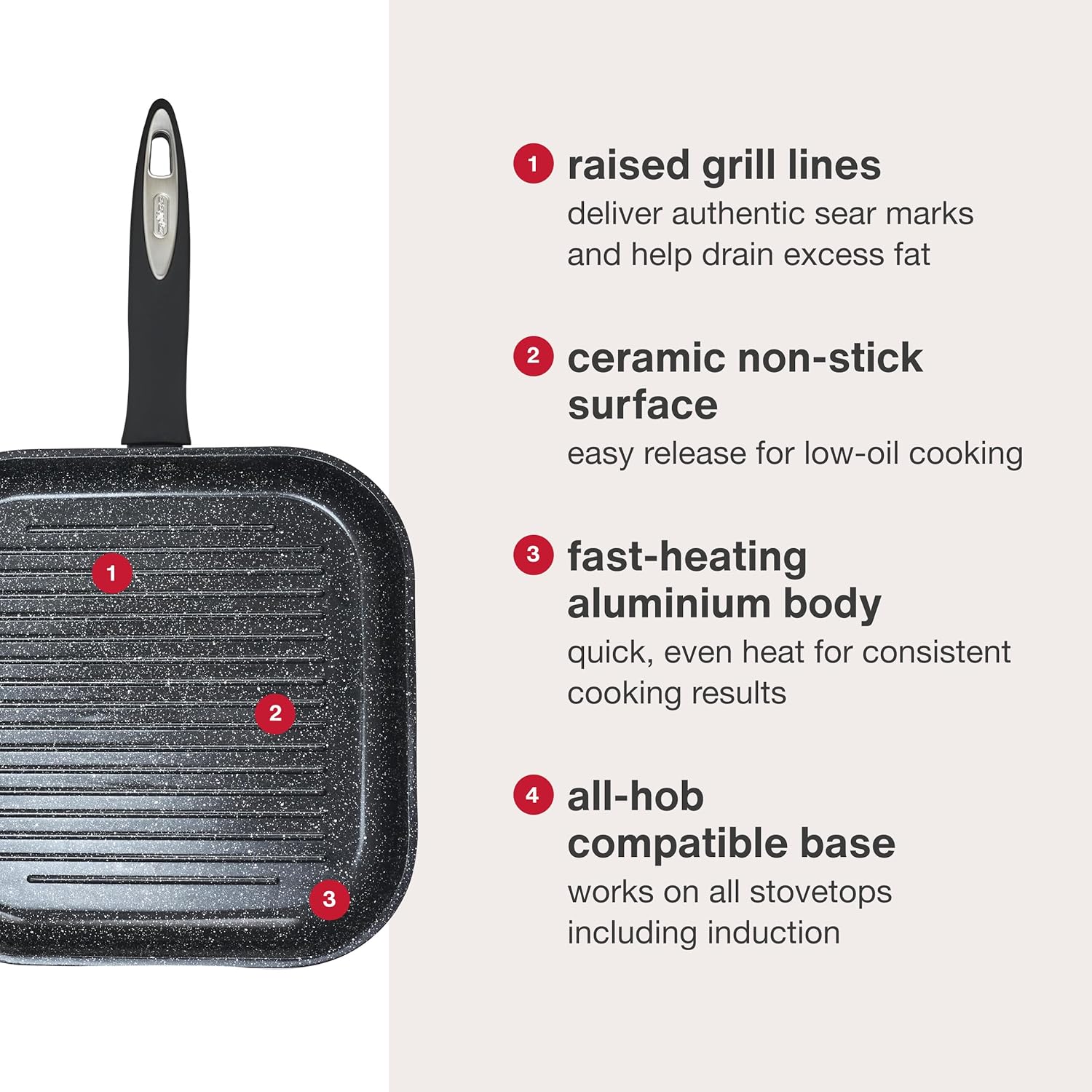 Zyliss Ultimate Ceramic Grill Pan – 26 cm