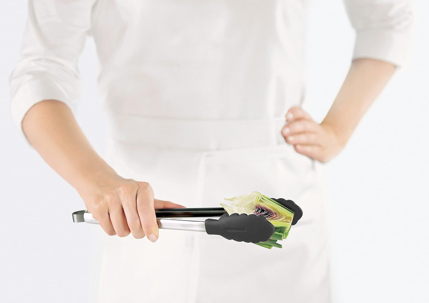 Cuisipro Locking Tongs – 9.5" / 24 cm – Silicone Black Cuisipro by Kitchen Niche