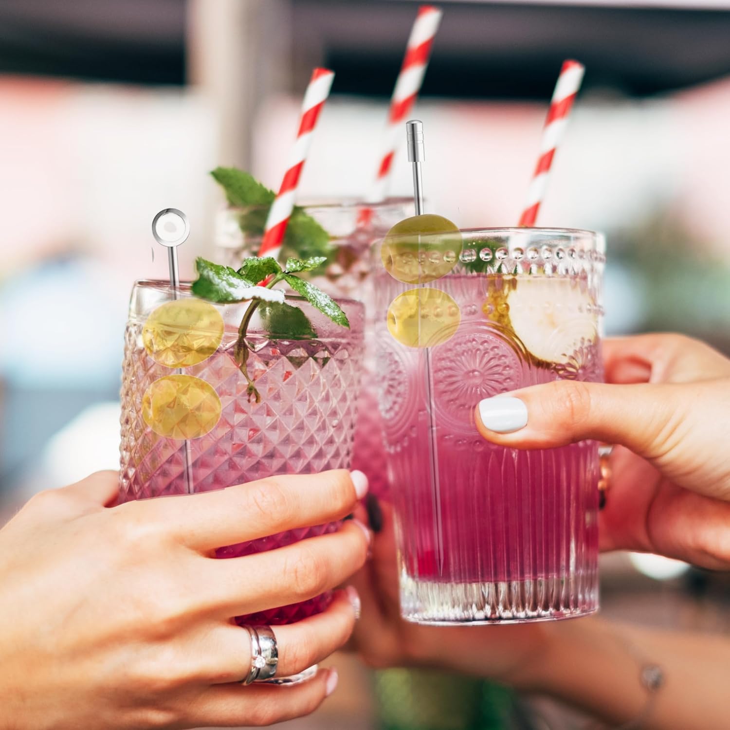 Oggi Set of 12 Cocktail Picks – 4" – Stainless Steel