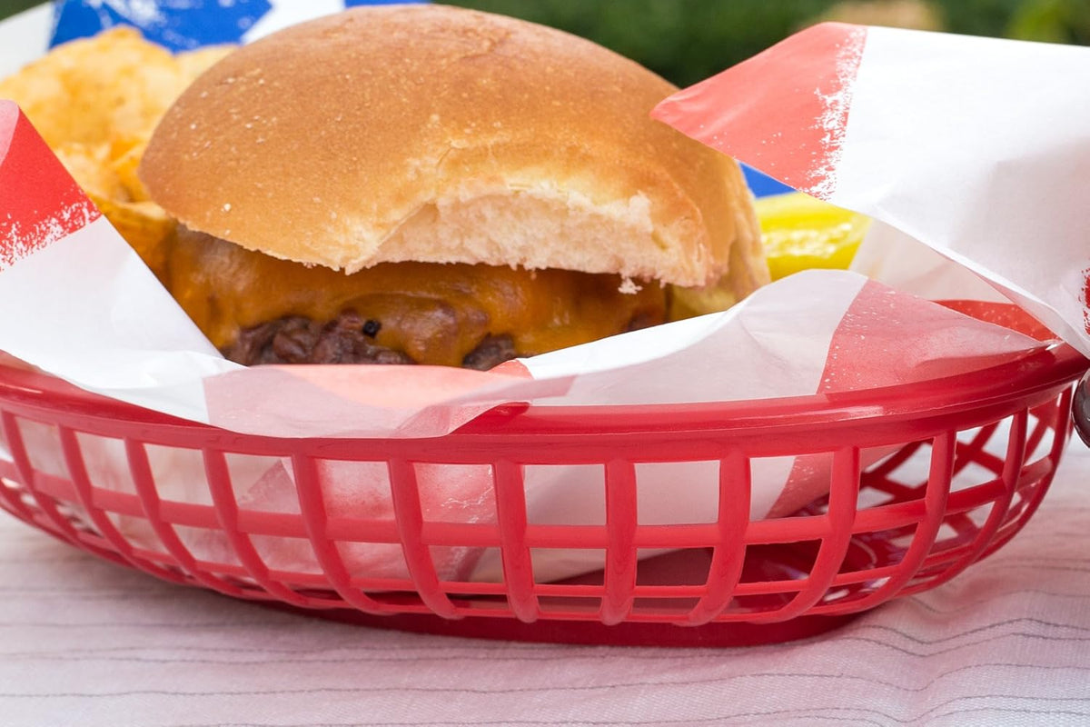 Outset Red Pub Food Baskets – Set of 6