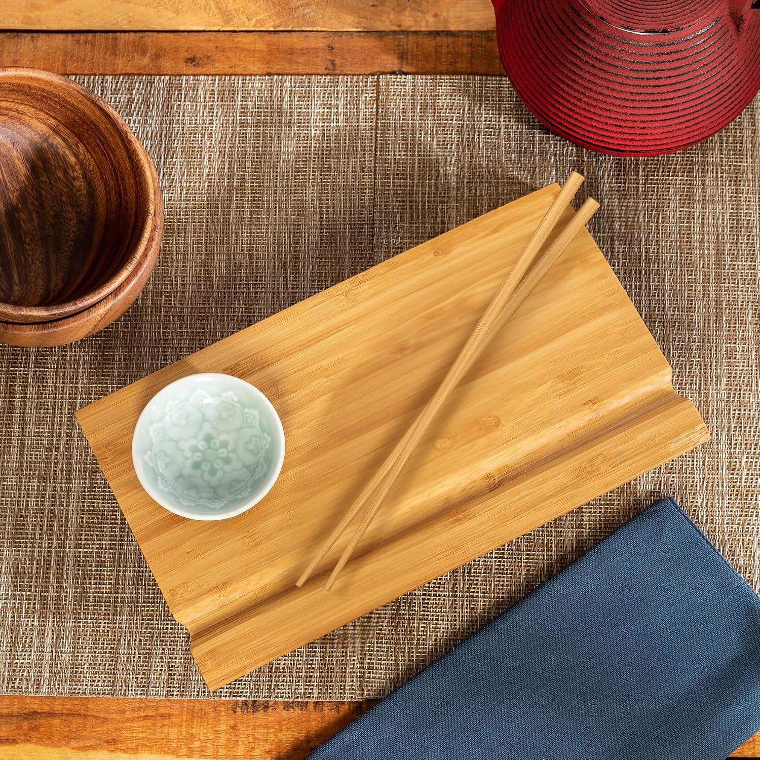 Joyce Chen Burnished Bamboo Sushi Board Set