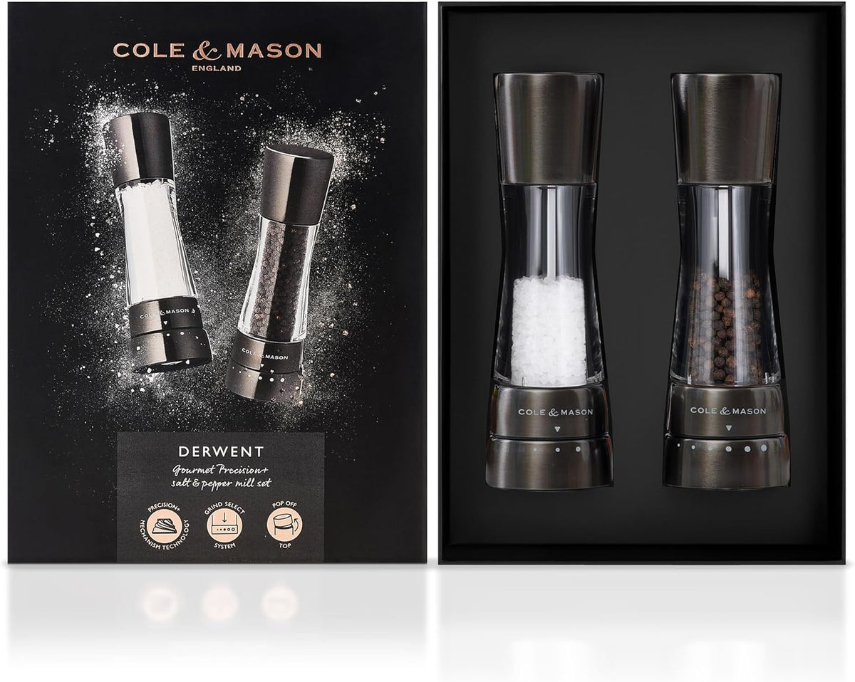 Cole & Mason Derwent Salt & Pepper Mill Gift Set – Iron Grey