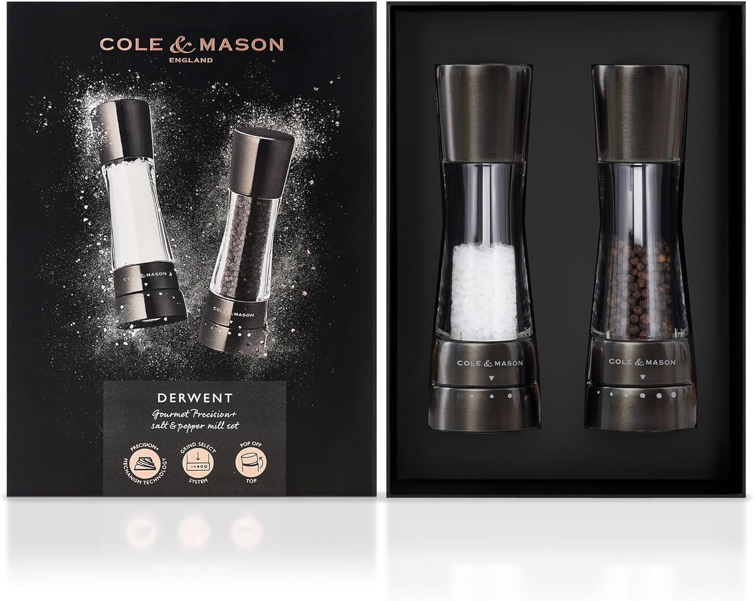 Cole & Mason Derwent Salt & Pepper Mill Gift Set – Iron Grey