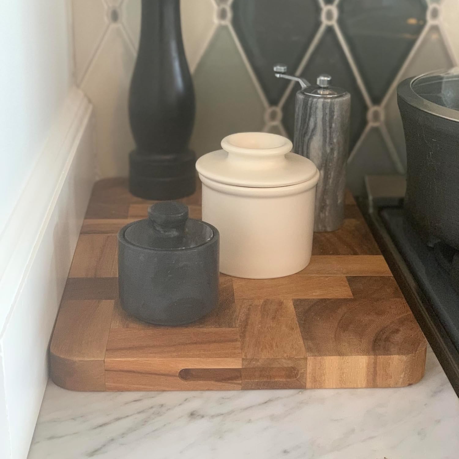 Fox Run Black Marble Salt Cellar