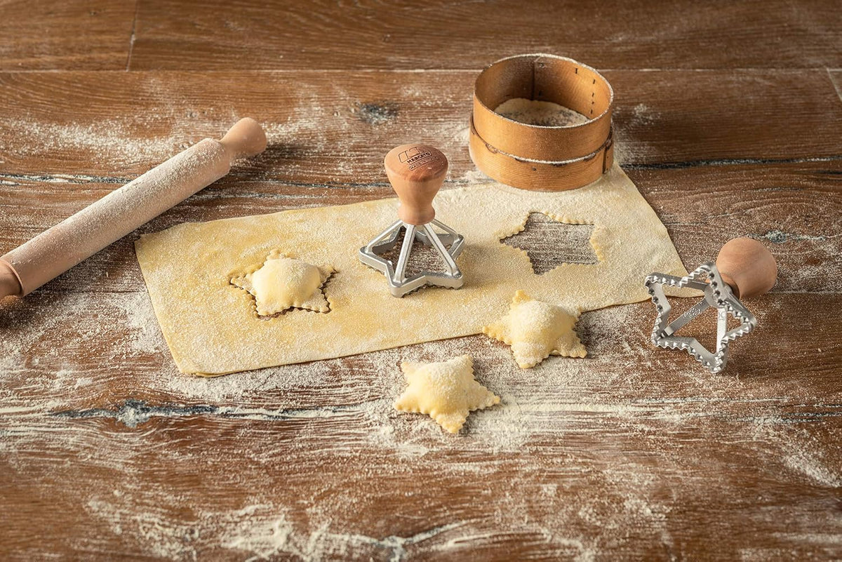 Marcato Biscottini Stamp Kit – Star 65 mm + Flower 70 mm Cookie Tools