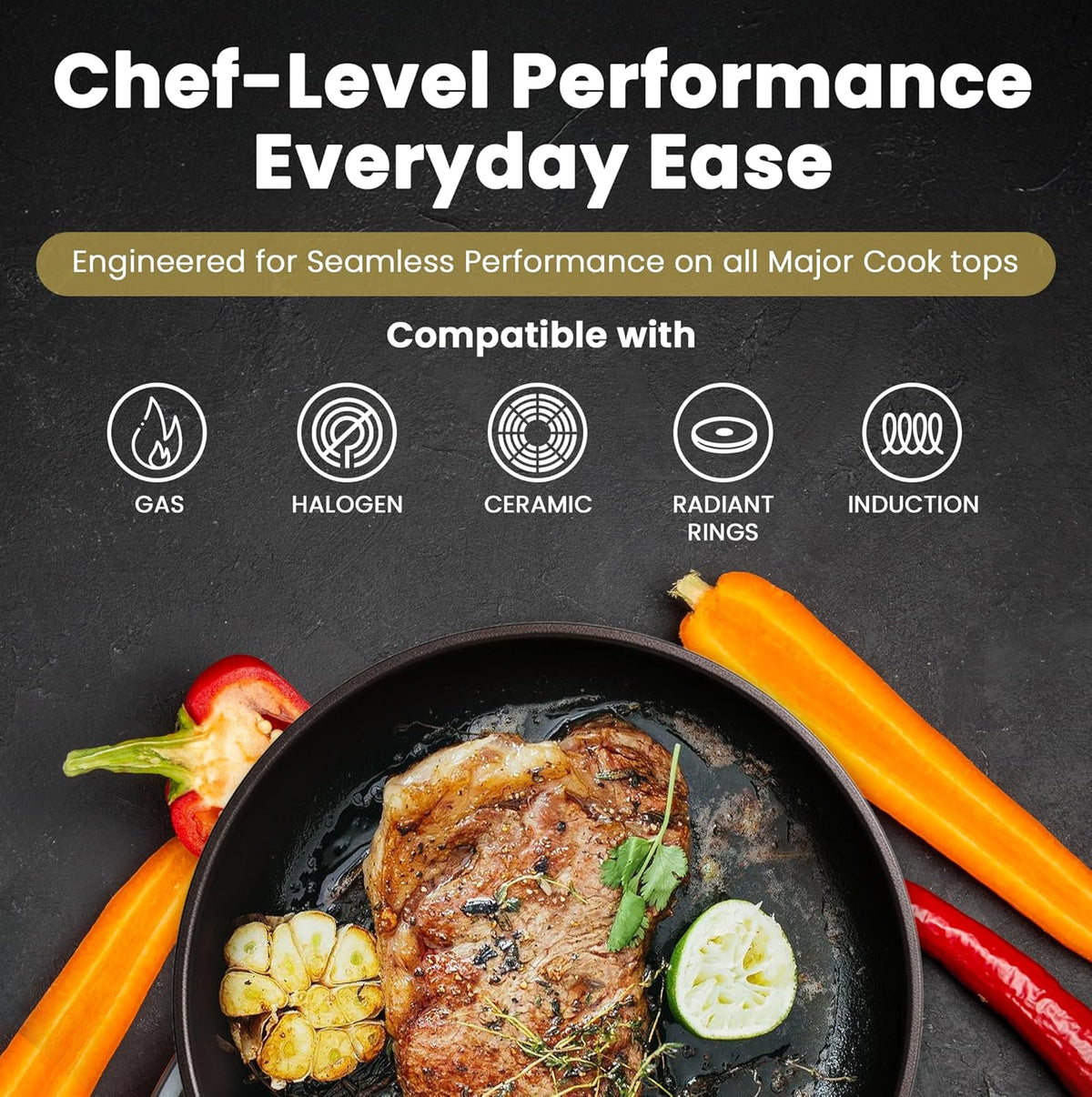 Scanpan Pro SB+ Induction Deep Sauté Pan with Lid – 26 cm / 3.7 L