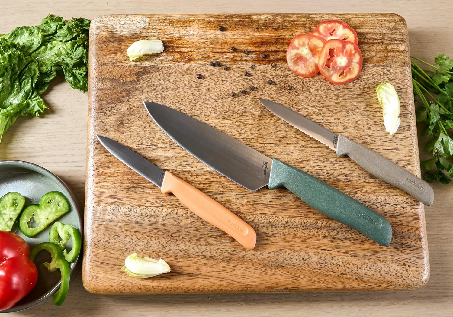 Zyliss 3 Pc Knife Set – Chef, Paring & Serrated Paring