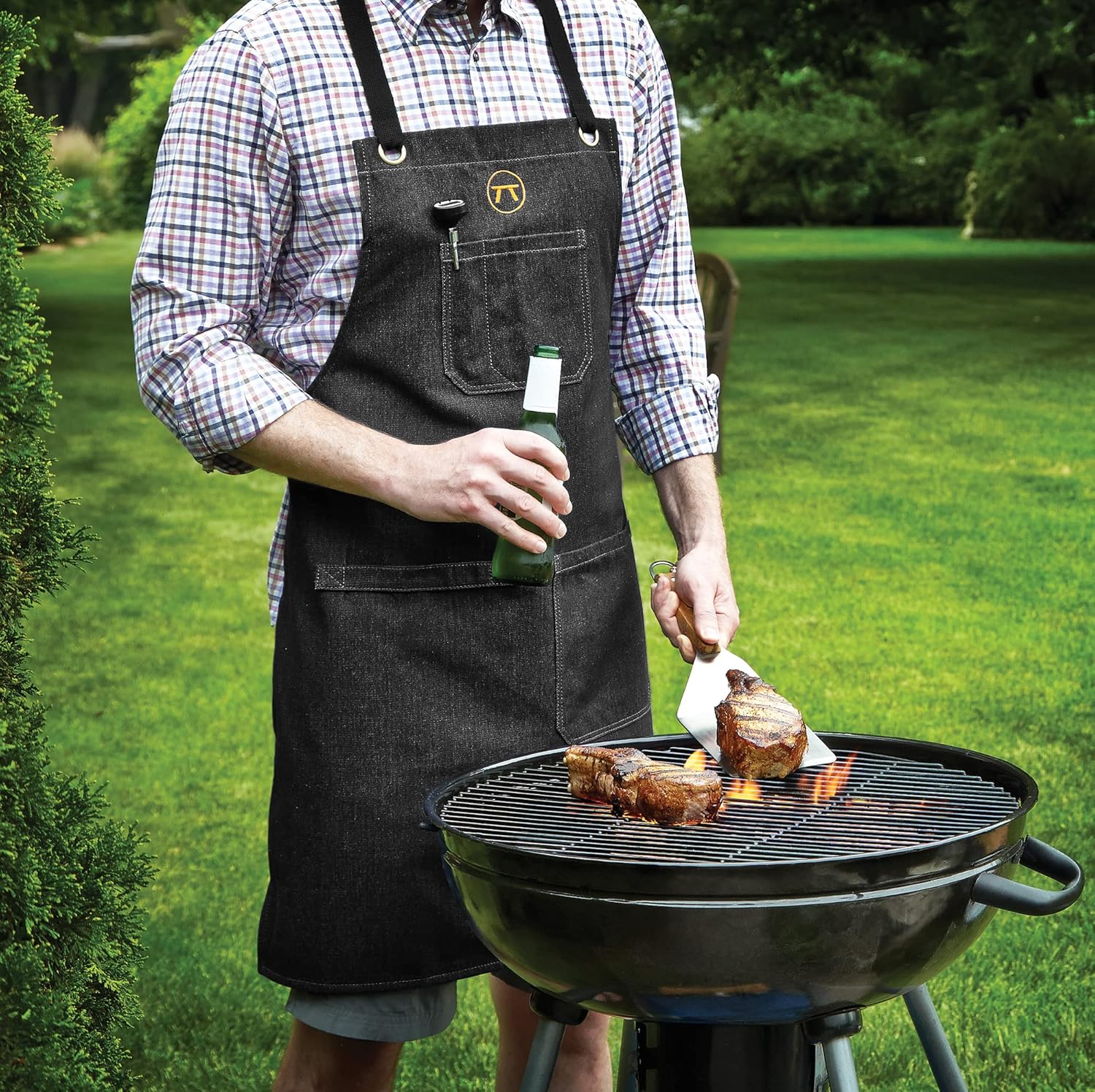 Outset Black Denim Griller’s Apron – One Size