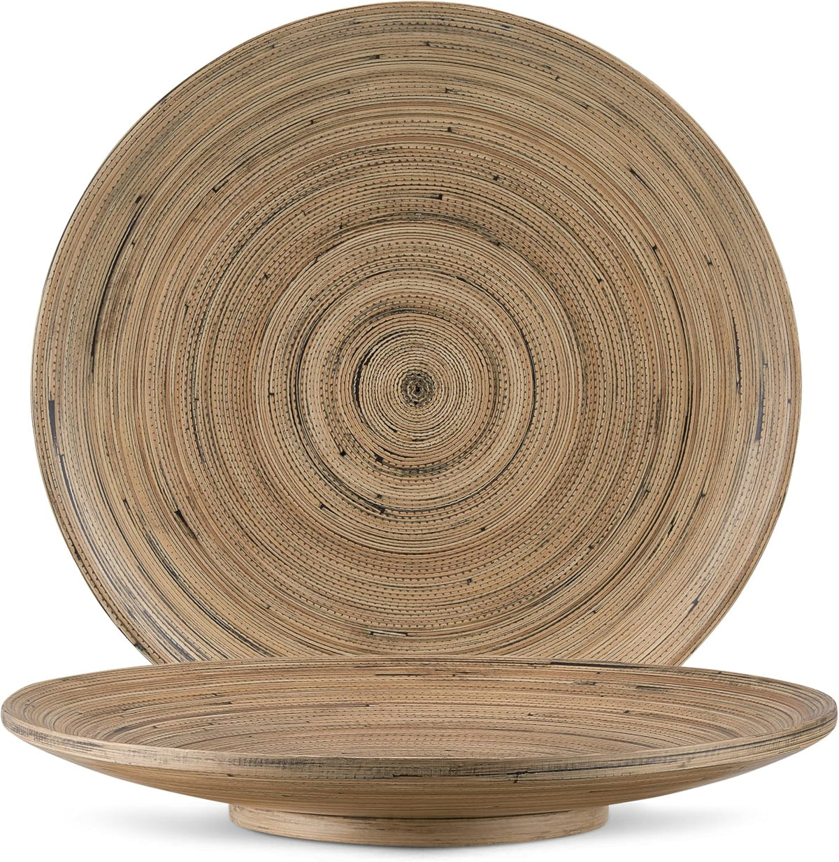 Joyce Chen Lexa Bamboo Footed Plate – Black – 12 Inch