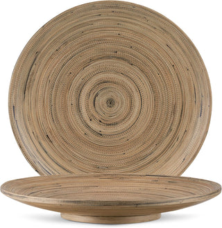 Joyce Chen Lexa Bamboo Footed Plate – Black – 12 Inch