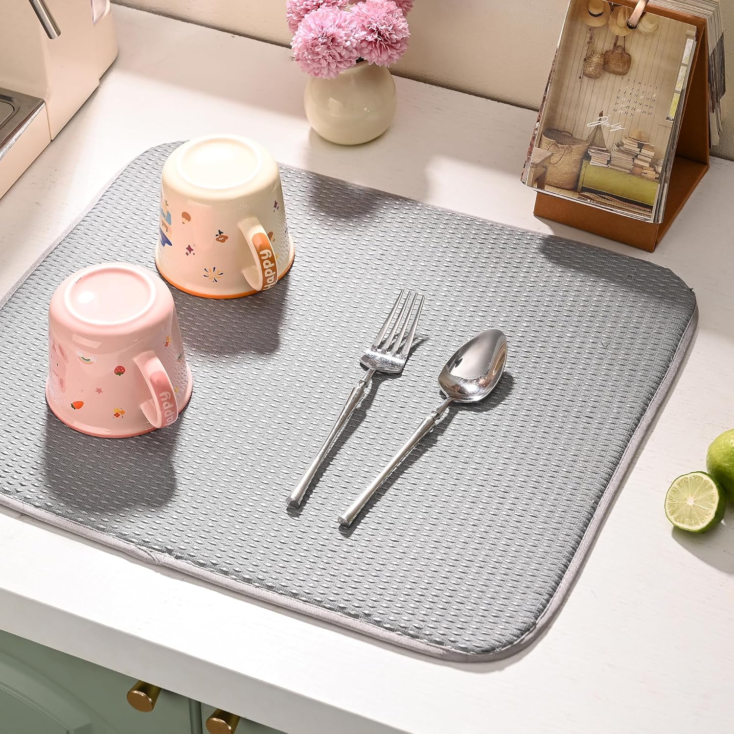 Fox Run Dish Drying Mat 16x18 Gray