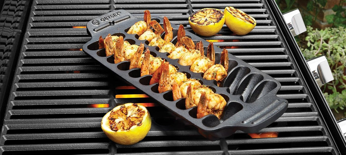 Outset BBQ Shrimp Grill Pan – Cast Iron