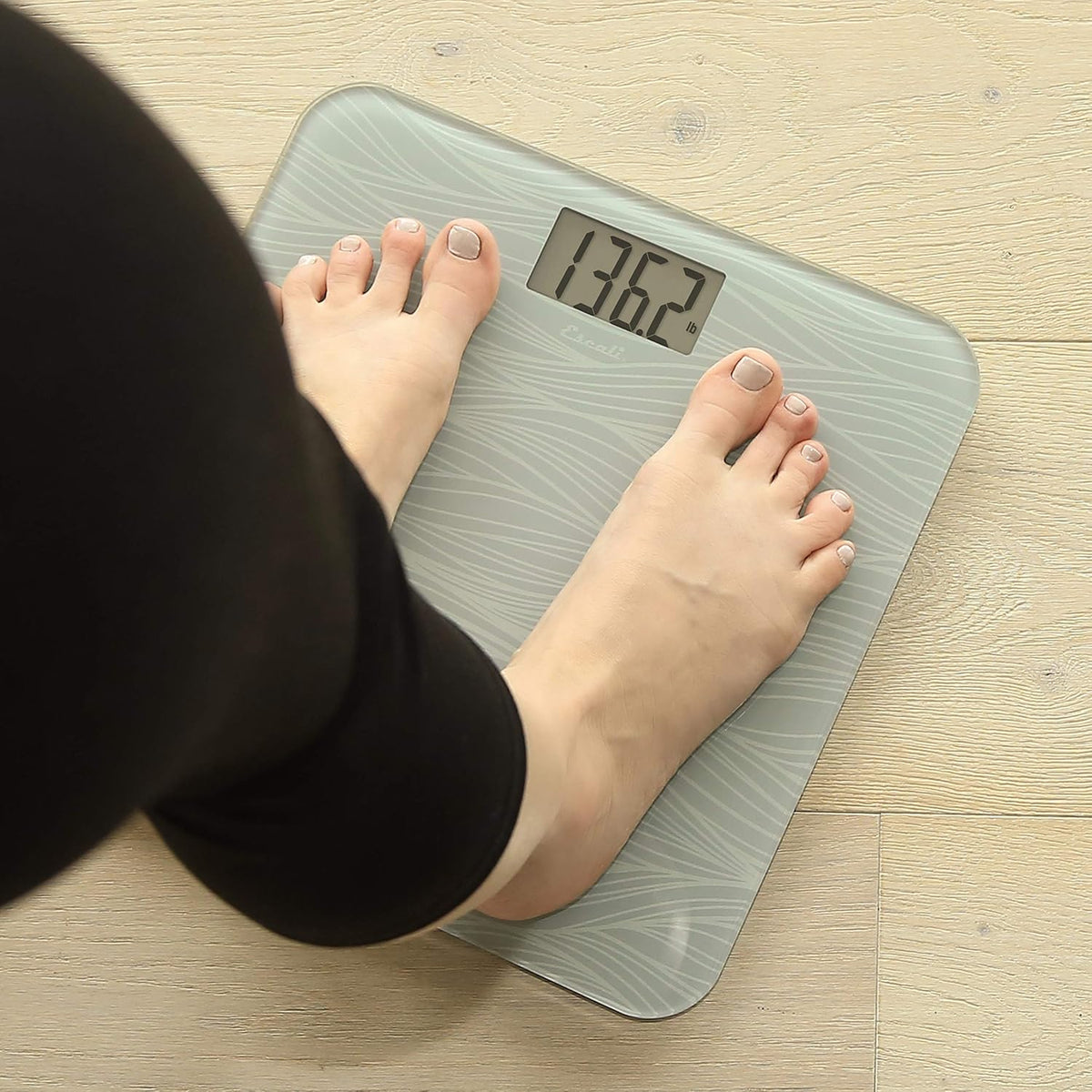 Escali Glass Waves Bathroom Scale