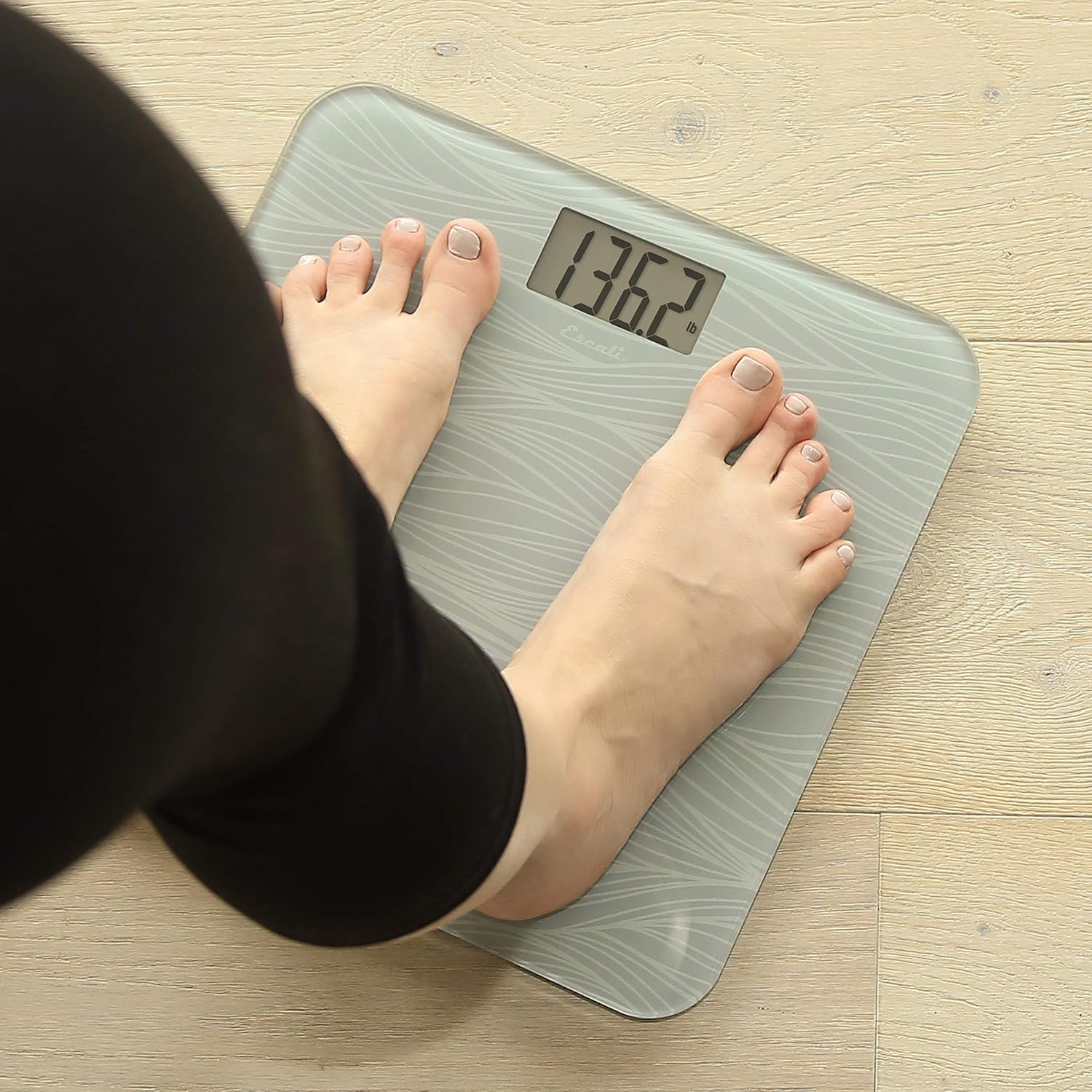 Escali Glass Waves Bathroom Scale
