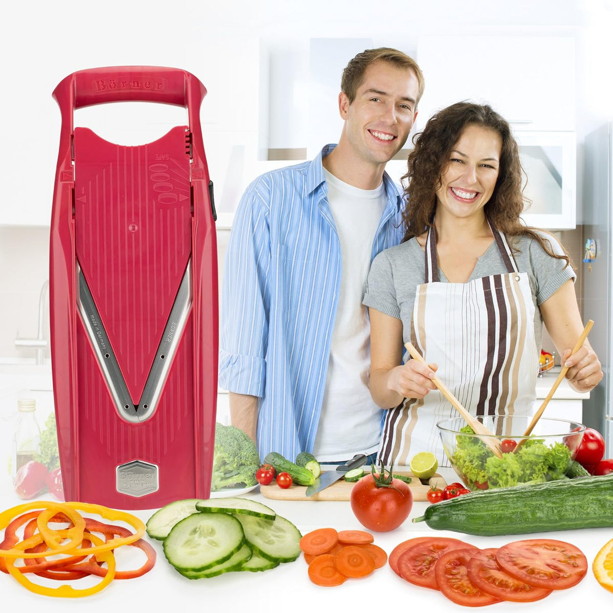 Swissmar Borner V-Power V-Slicer Mandoline Slicer – Red by Kitchen Niche