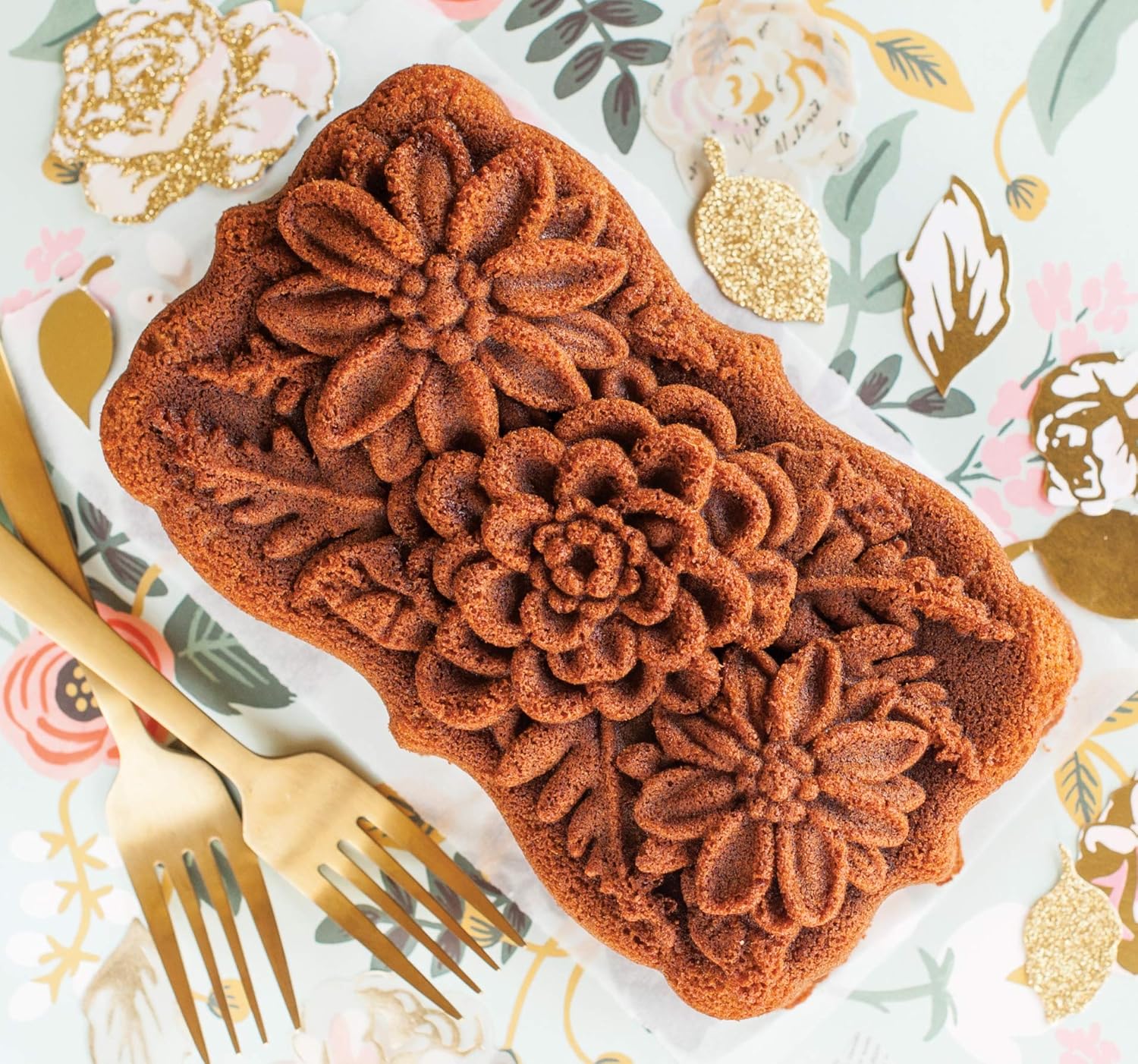 Nordic Ware Copper Wildflower Loaf Pan