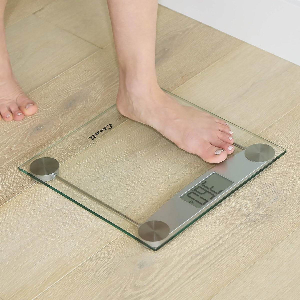 Escali Clear Glass Bathroom Scale