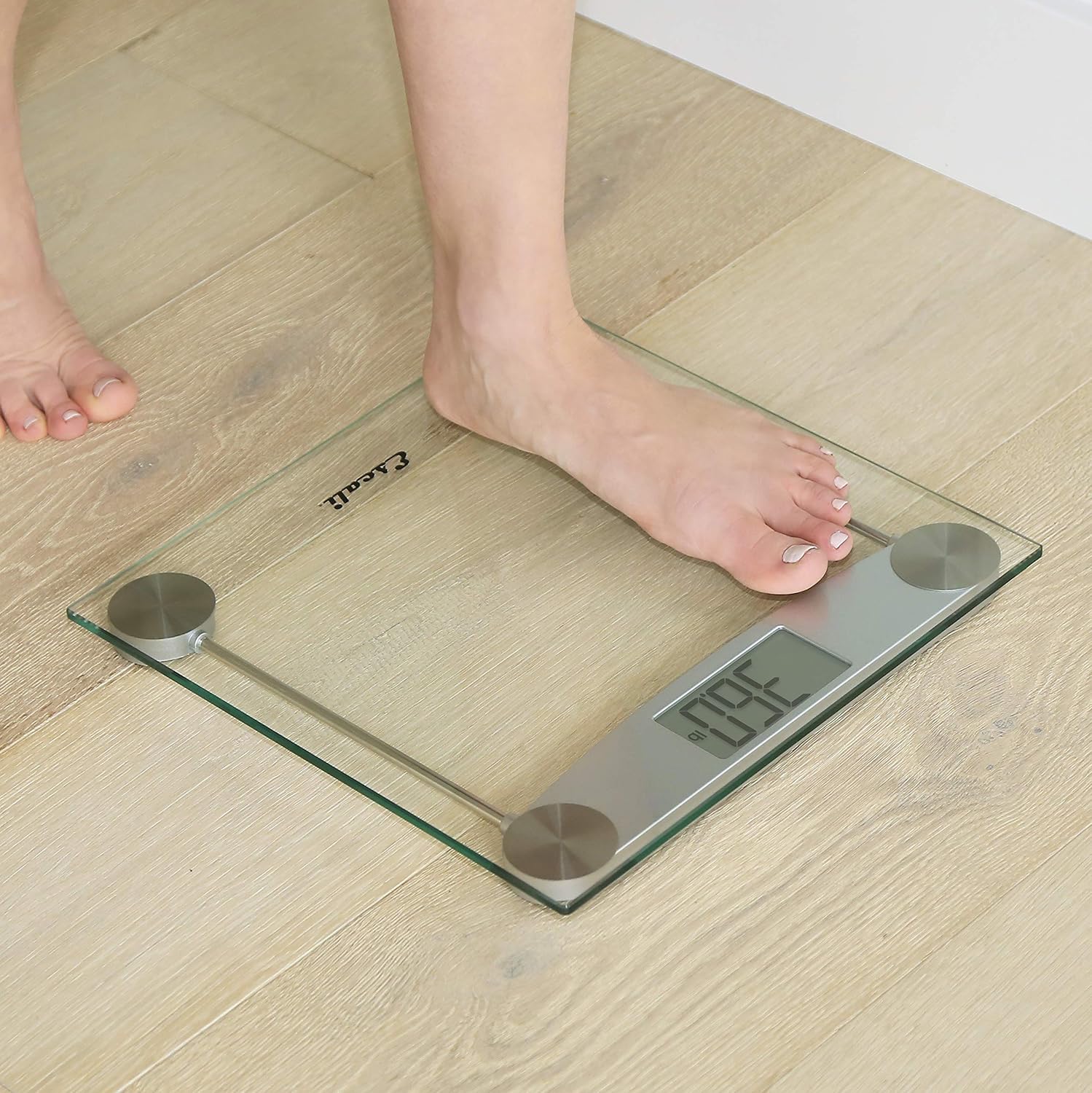 Escali Clear Glass Bathroom Scale