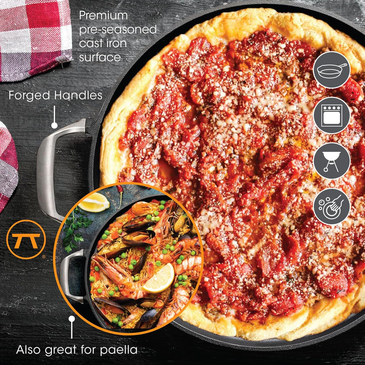 Outset Deep Dish Pizza / Paella Pan