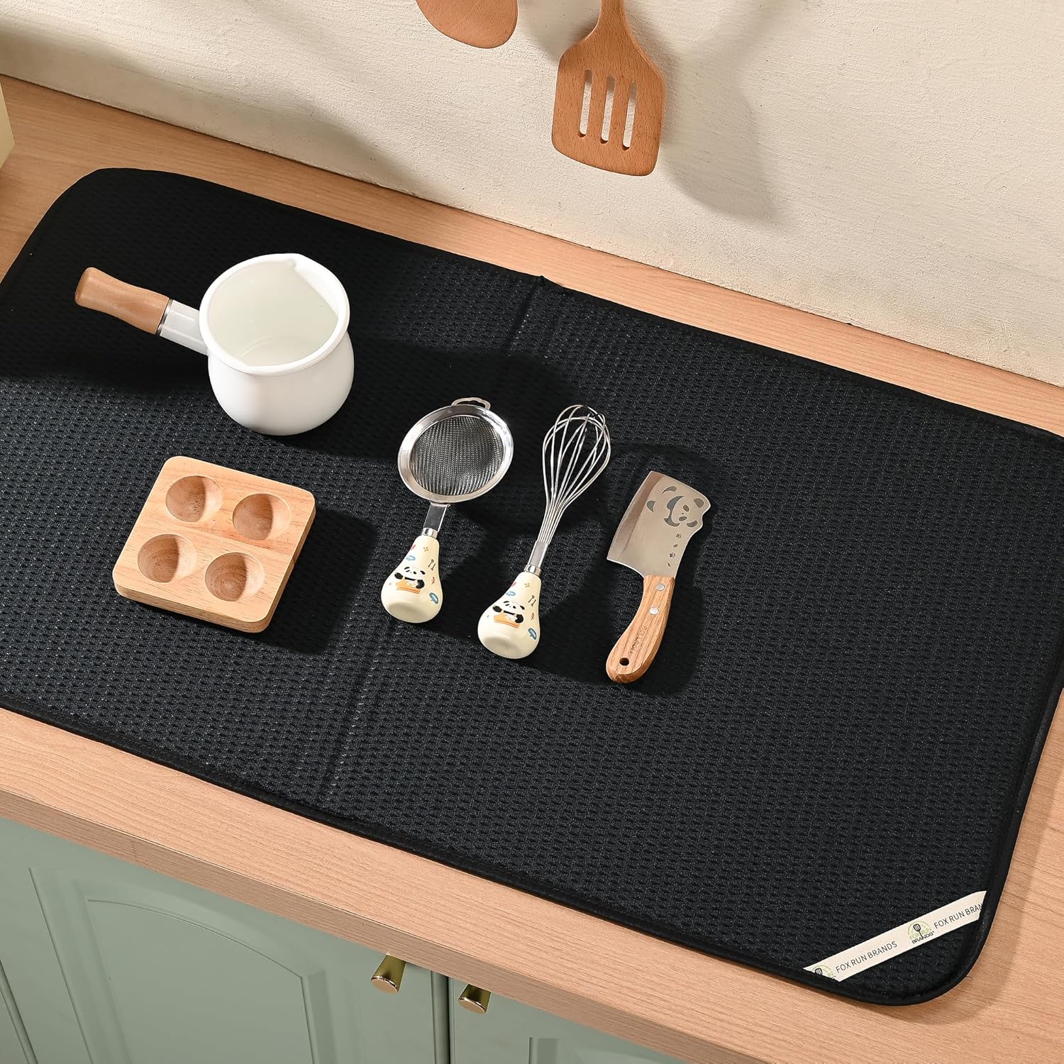 Fox Run Dish Drying Mat 18x32 Black