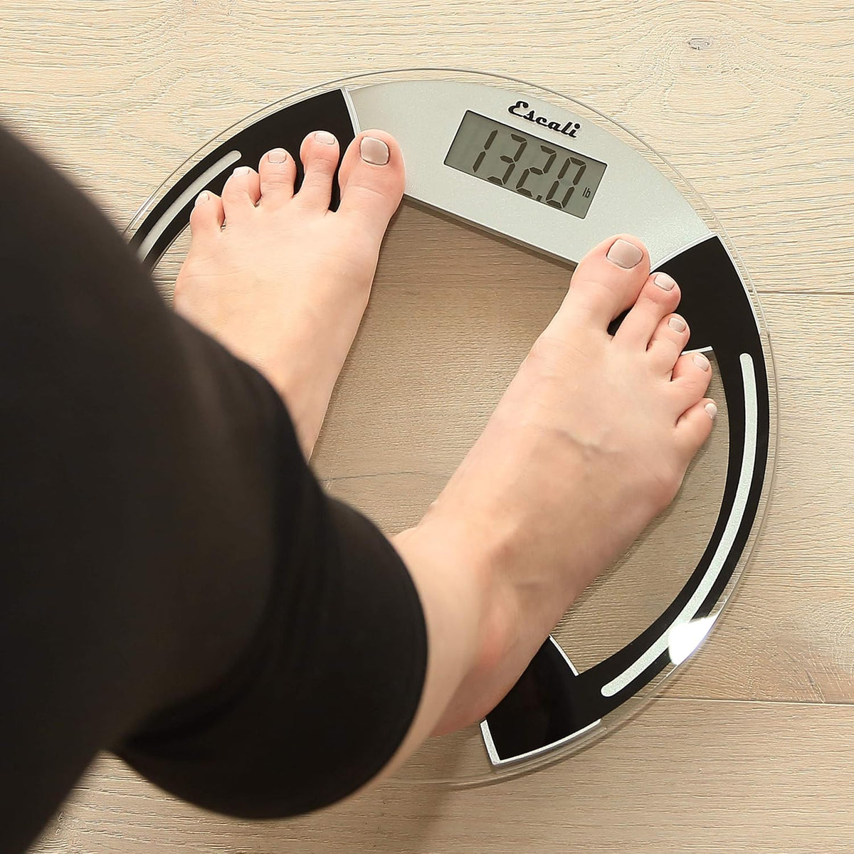 Escali Round Glass Bathroom Scale