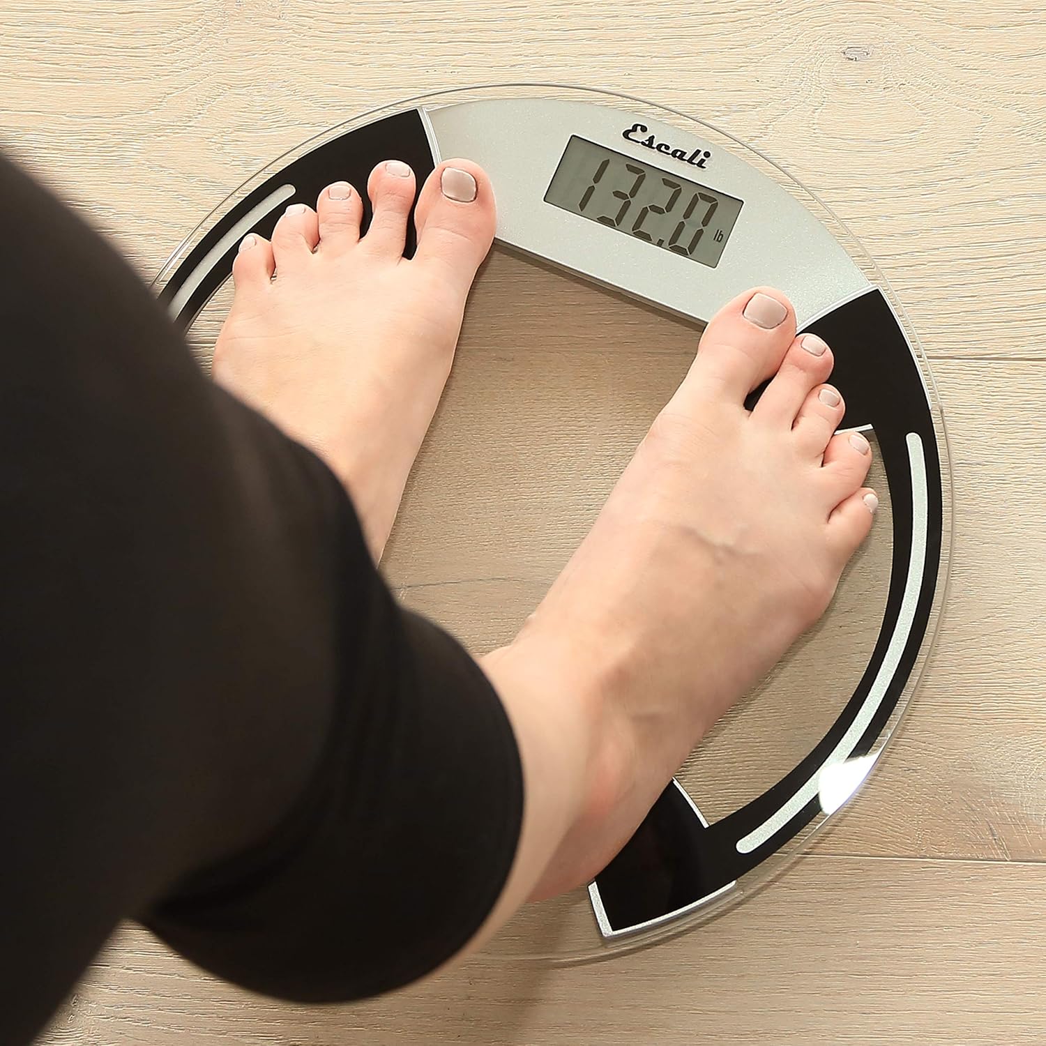 Escali Round Glass Bathroom Scale