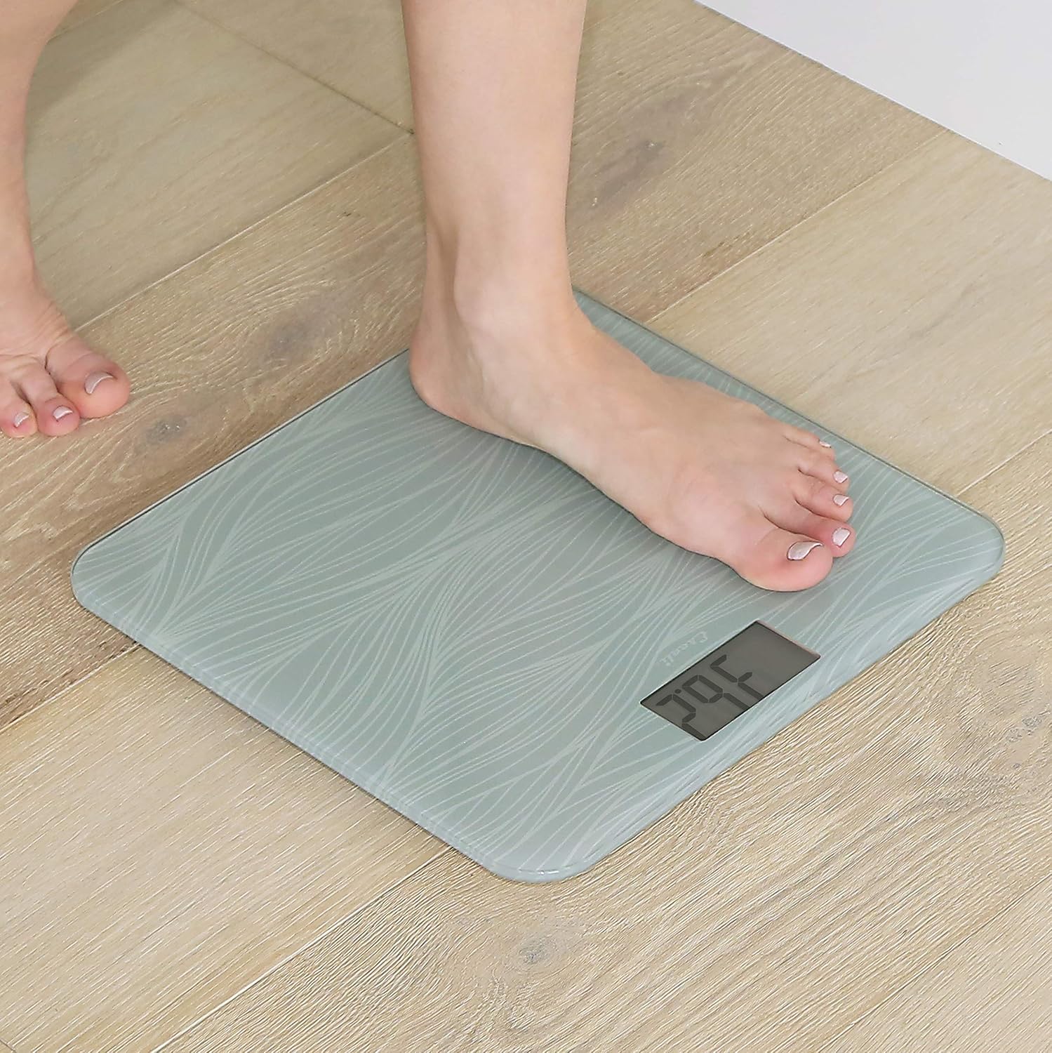 Escali Glass Waves Bathroom Scale