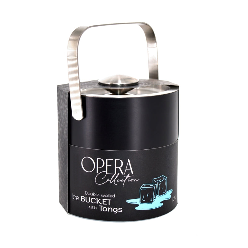 Natural Living Opera Ice Bucket with Tongs