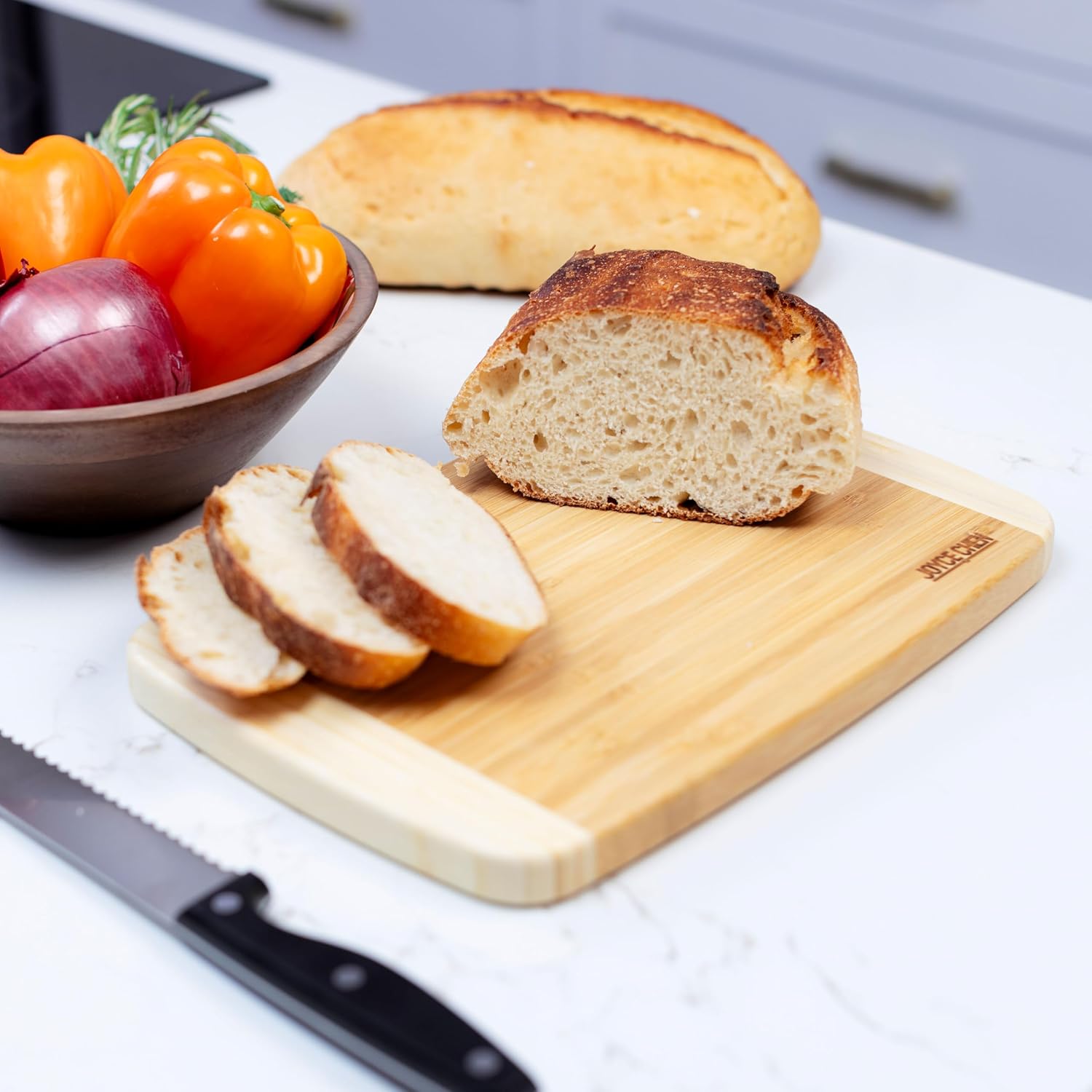 Joyce Chen Large Burnished Bamboo Cutting Board – 10 x 15"