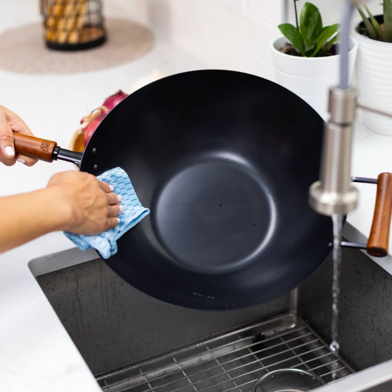 Joyce Chen Classic Series 14-Inch Carbon Steel Ceramic Nonstick Stir Fry Pan Joyce Chen by Kitchen Niche