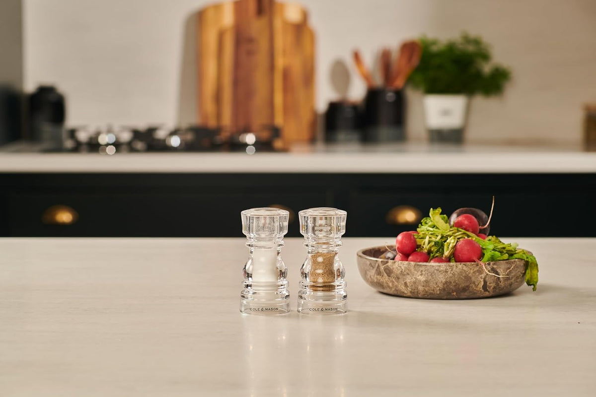 Cole & Mason London Pepper & Salt Shaker Set – Acrylic – 5" / 13 cm