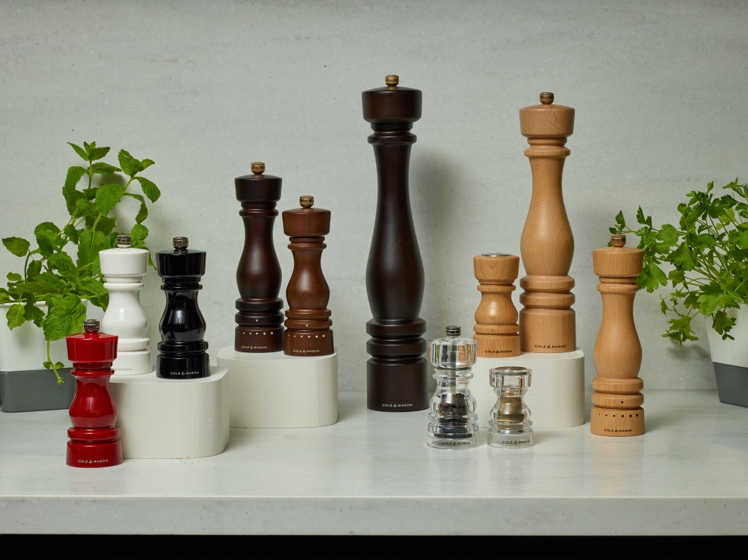 Cole & Mason London Salt & Pepper Mill Gift Set – White Acrylic