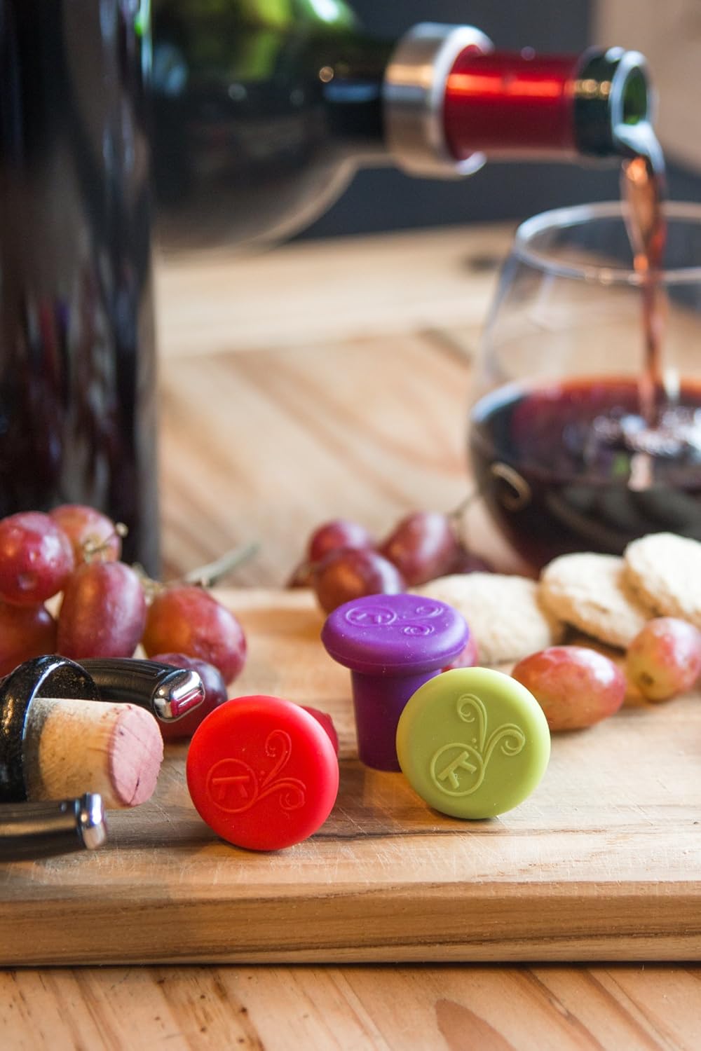 Outset Silicone Wine Stoppers – Set of 4