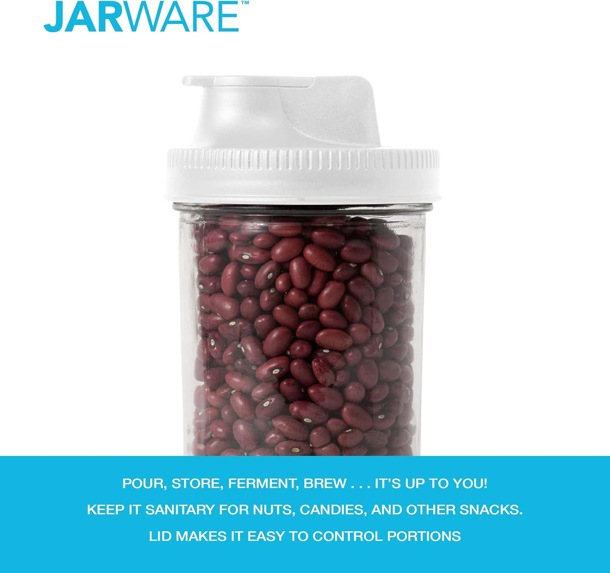 Jarware White Spout Lid Set with Handle